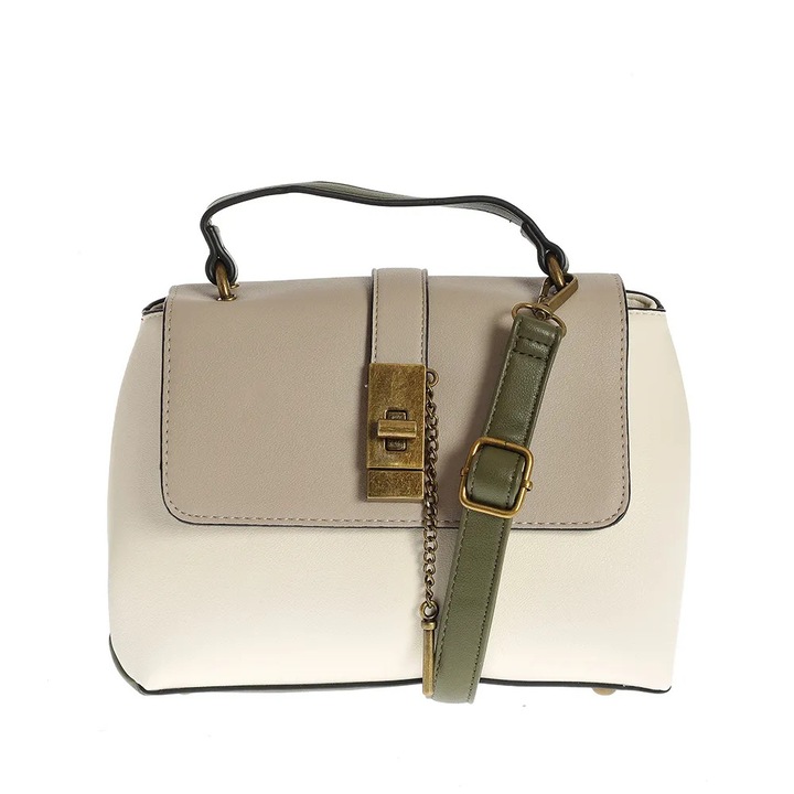 Geanta crossbody cu buzunar grena, Meli Melo Paris
