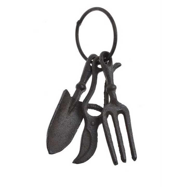 Breloc vintage, 3 teme, negru