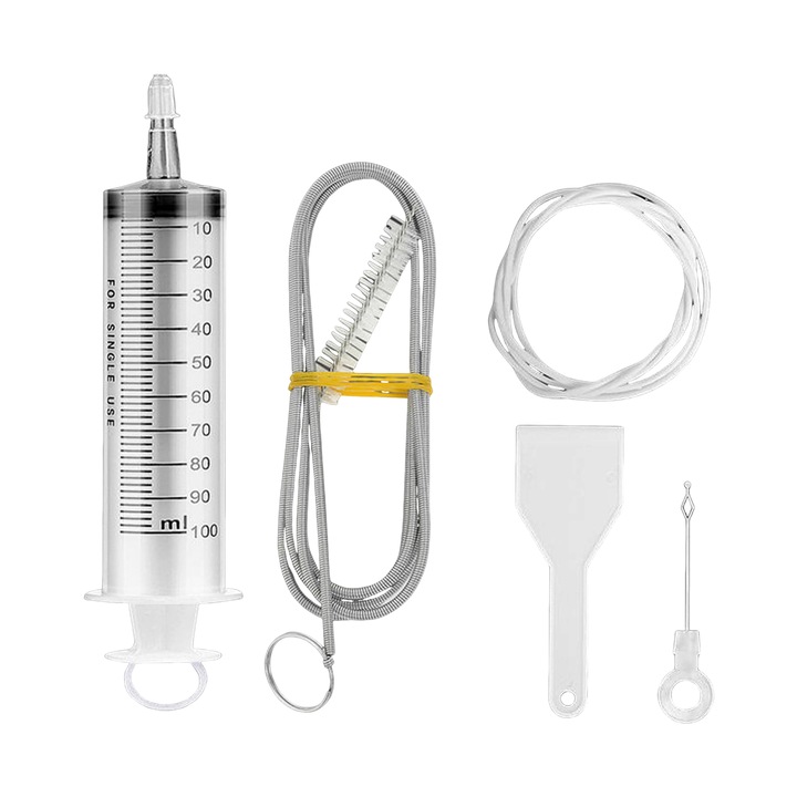 Set accesorii curatare frigider Trexora 5 piese alb 100ml 1.5m