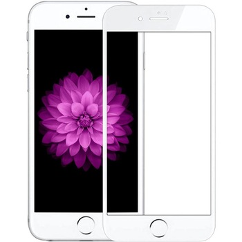 Folie Super Strong 3D iPhone 7/iPhone 8 cu sticla securizata Premium Asahi Japonia, Joyshell acoperire completa si margini curbate, alb Folie Super Strong 3D iPhone 7/iPhone 8 cu sticla securizata Premium Asahi Japonia, Joyshell acoperire completa si margini curbate, alb