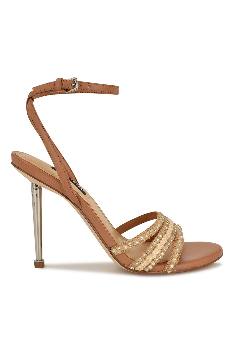 NINE WEST, Sandale cu aplicatii Reen, Maro deschis, 6.5