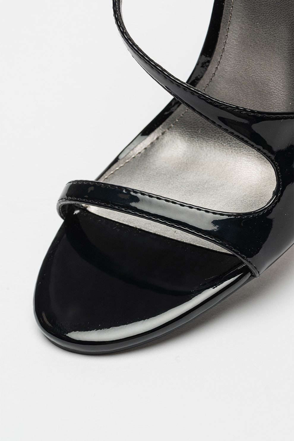 NINE WEST, Sandale cu toc si aspect lucios Shimmy, Negru, 6.5