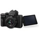 Безогледален фотоапарат Panasonic Lumix DC-G100DKEGK с обектив Lumix G Vario 12-32mm F3.5-5.6, 20, 3MP, 4K 30fps и FHD 60fps видео, влог камера, широкоъгълен монитор, USB-C зареждане, черен