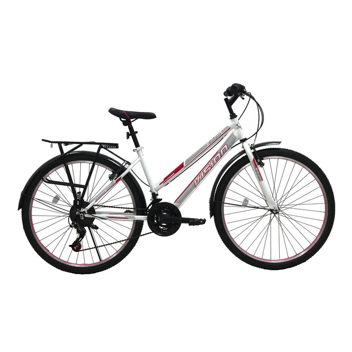 Bicicleta VISION Elegance 24" Alb Roz
