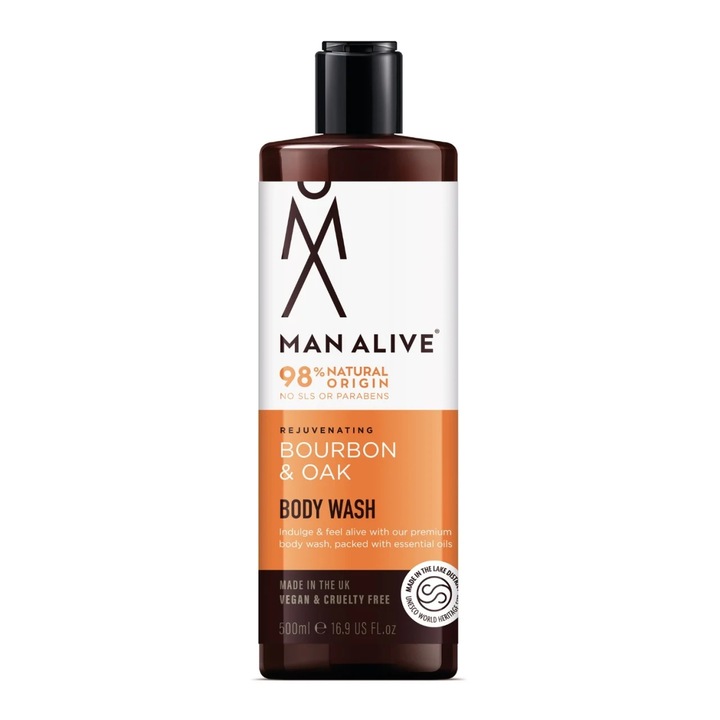 Man Alive tusfürdő Bourbon & Oak tusfürdő 500ml