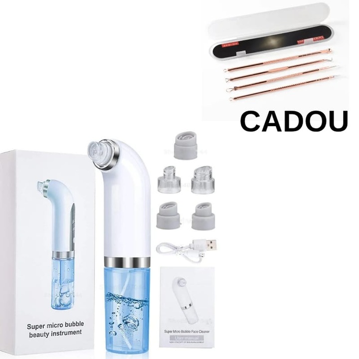 Aparat profesional de curatare faciala cu injectie micro bule si oxigen, Skin Tools Micro Water Dermabrasion, CRISTALIS SALE™, GRATUIT trusa profesionala de pensete pentru comedoane, hidratare a tenului, util in saloane sau uz personal