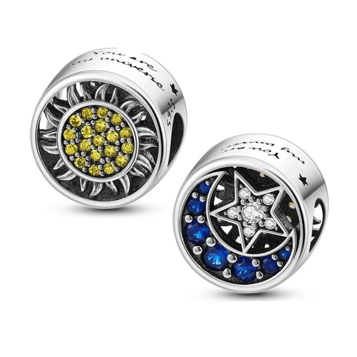 Charm Elegant Soare & Stea din Argint