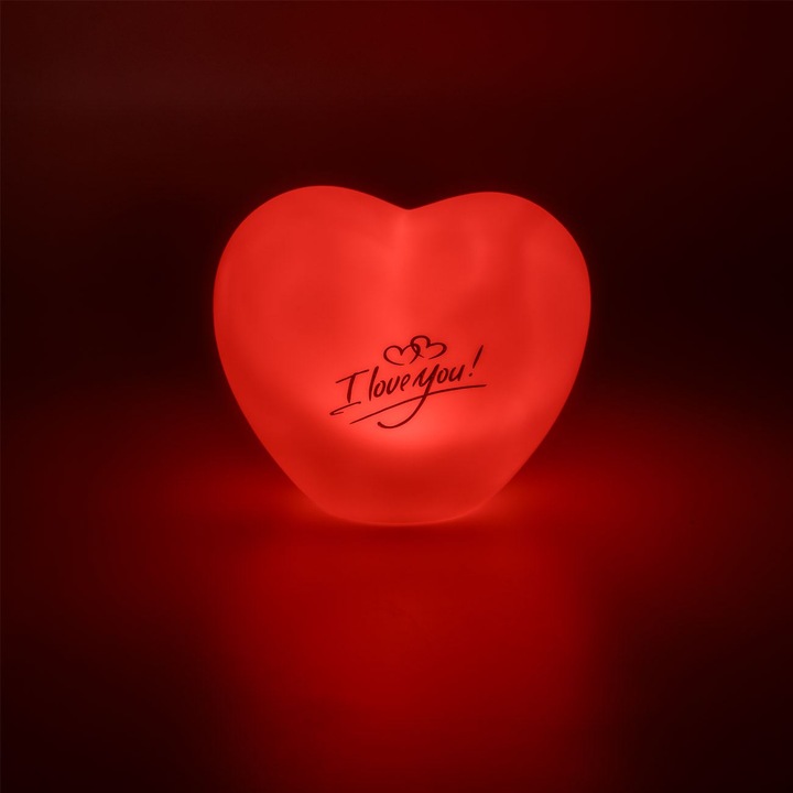 Lampa de Veghe Inima Roz 10x5x8.5cm