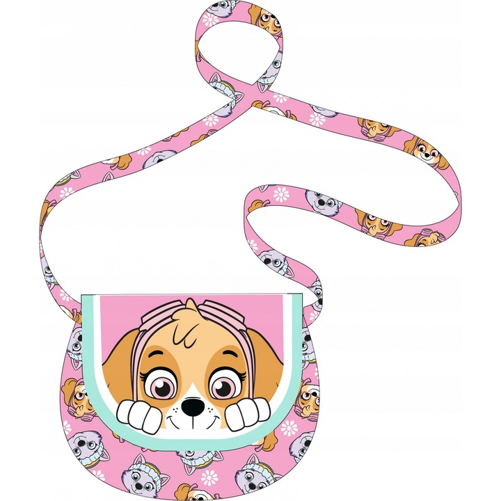Geanta de umar fete Paw Patrol 18x20x4 cm Roz