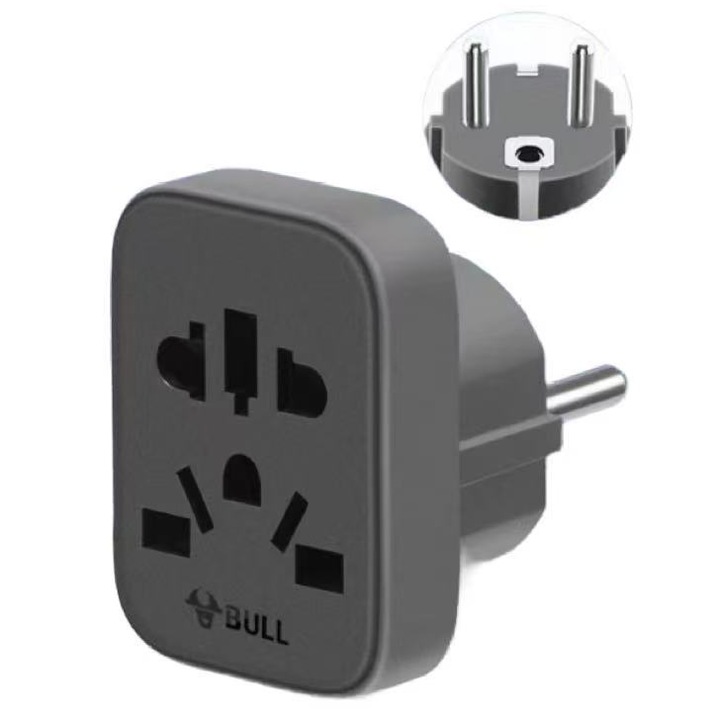 Europa CEE 7/16 pentru CN GB1002 Adaptor de priza si convertitor, Convertor de incarcator de putere de priza de perete，Negru