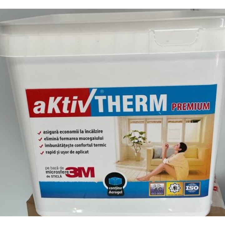Glet TermoIzolant Premium 5 Litri - contine Aerogel - bariera termica, anticondens - aktivTHERM