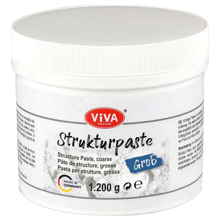 VIVA DECOR текстурираща паста бяла, 1,2 кг гранулирана