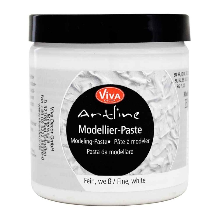 Pasta de texturare cremoasa alba Artline VIVA DECOR, 250ml