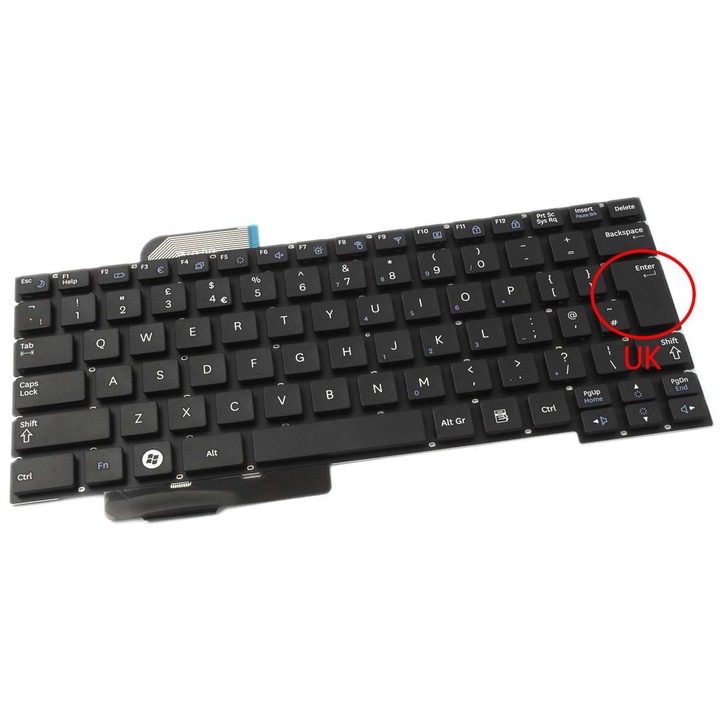 Tastatura Samsung 9Z N4PSN B1D layout UK fara rama enter mare, NF208 layout UK fara rama enter mare, NF210 layout UK fara rama enter mare
