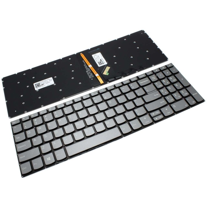 Сива клавиатура Lenovo 9Z.NDRSN.001 с подсветка, IdeaPad 3-15ADA05 с подсветка, IdeaPad 3-15ARE05 с подсветка