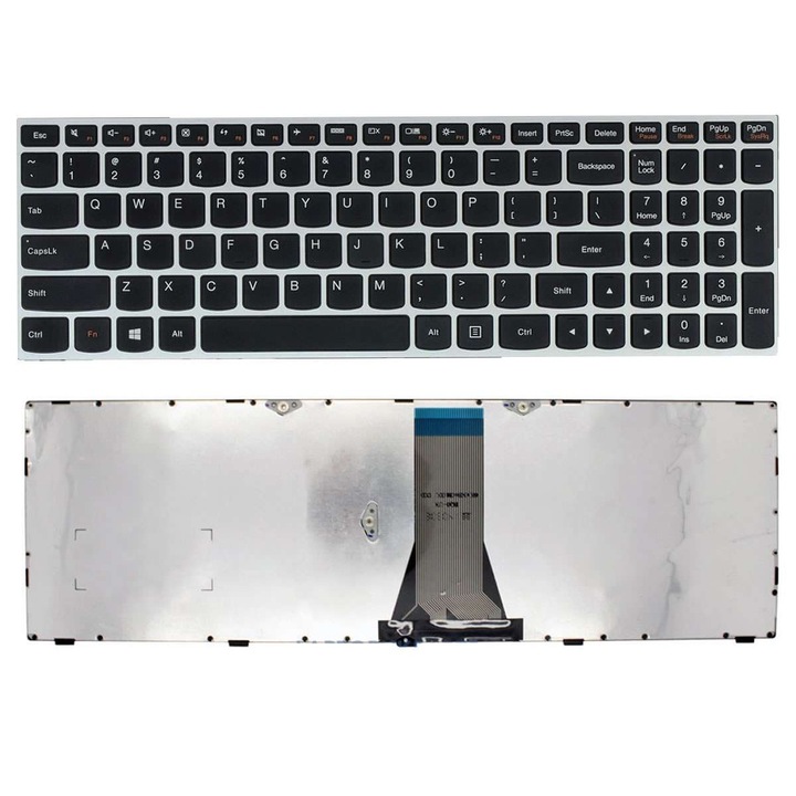 Сребърна клавиатура Lenovo 25211020 Рамка, 25214664 Рамка, 25214725 Рамка, 25214726 Рамка, 25214727 Рамка, 25214728 Рамка, 25214729 Рамка, 25214730 Рамка