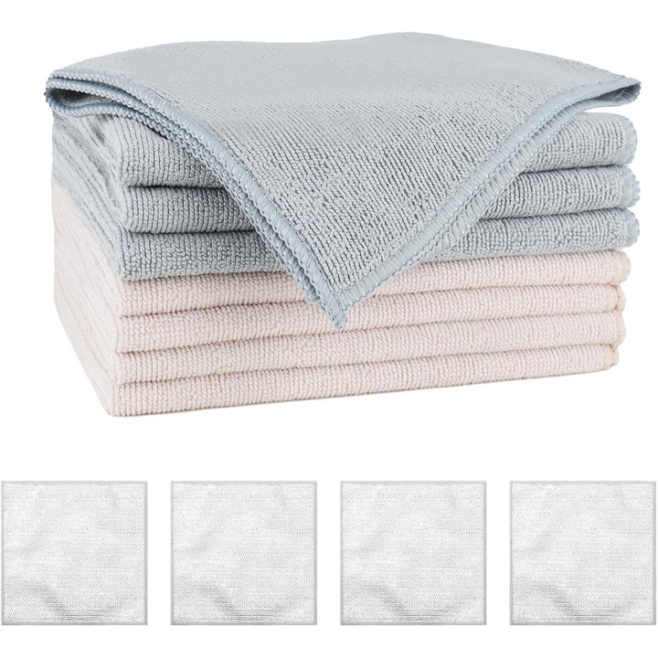 Lavete de lustruit din microfibra de sticla 30 x 40 cm, set 12 bucati