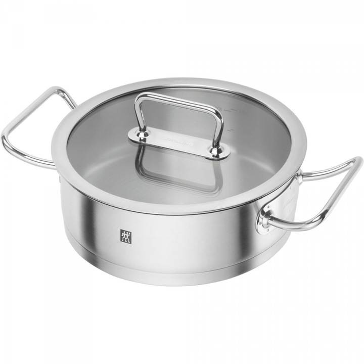 Тиган 24 см Zwilling Pro, неръждаема стомана, капак, 3 литра