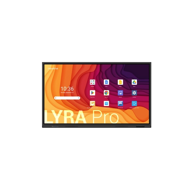 Newline Interactive TT-7523QA 75"-os interaktív monitor, 4K Ultra HD, Bluetooth, Wi-Fi, fekete