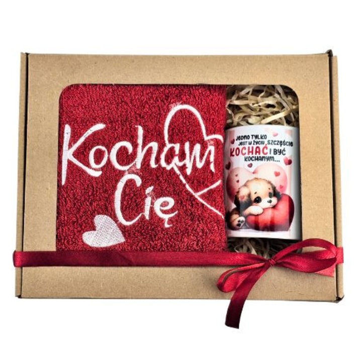 Комплект чаша и кърпа, Cargo, 3328-WAL3, многоцветен