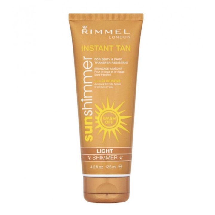 Rimmel London Sunshimmer önbarnító testápoló, arcra és testre, tartós formulával, 125ml
