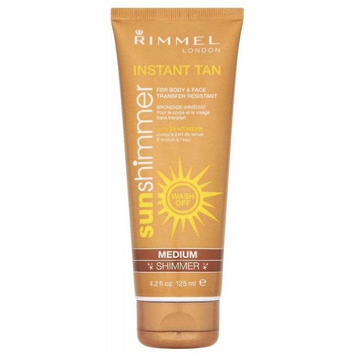 Rimmel London Sunshimmer önbarnító termékek, közepes árnyalat, 125ml