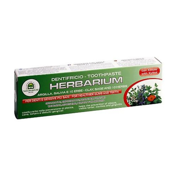 Herbáriumi agyagtartalmú fogkrém, 10 növény, 100 ml