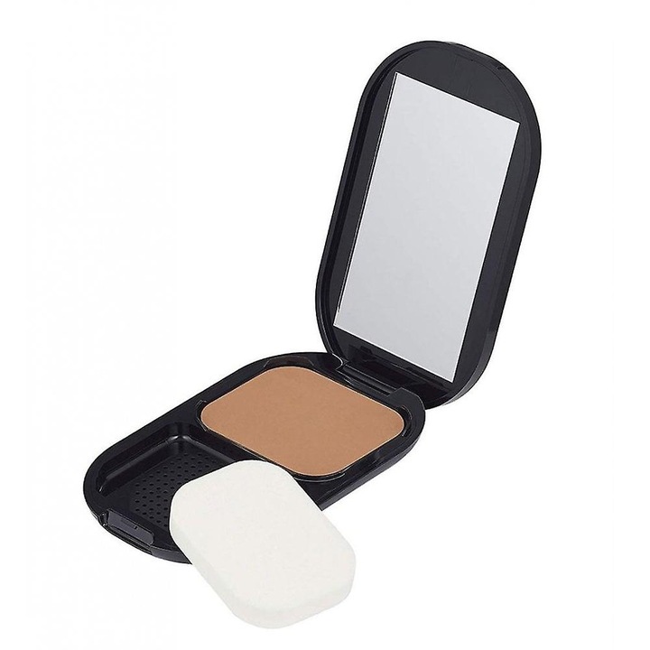 Fond de ten compact Max Factor Facefinity, nuanta 09 Caramel, SPF20, rezistent la estompare, fara ulei si parfum
