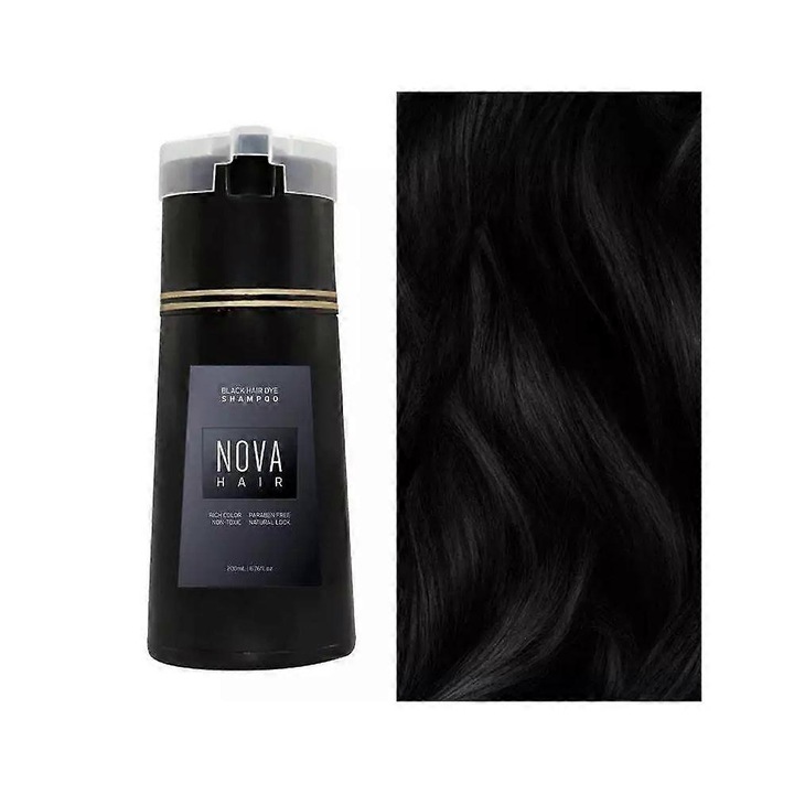 Sampon de par Nova Hair, vopsea instantanee, acoperire gri, 200ml