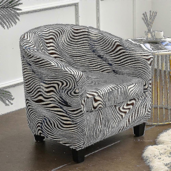 Husa pentru scaun tip tub, multicolor, 60-70x60-75cm, din poliester, include husa pentru perna de sezut