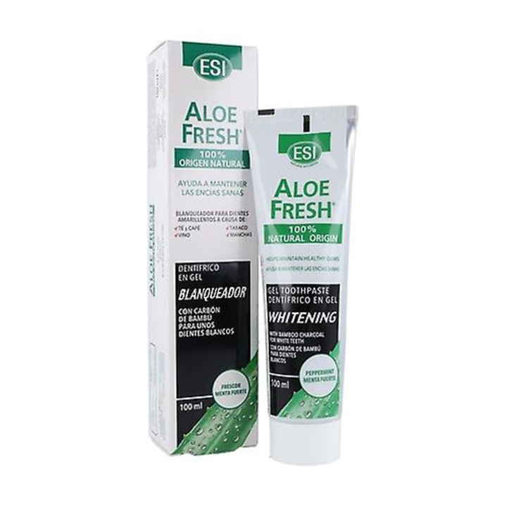 Fogkrém aloe verával és algával, 100 ml, természetes fehérítő hatású, fluoridmentes, menta