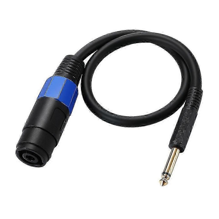 Audio kábel adapter, 0,5 m, hangszóró csatlakozáshoz, 6,35 mm