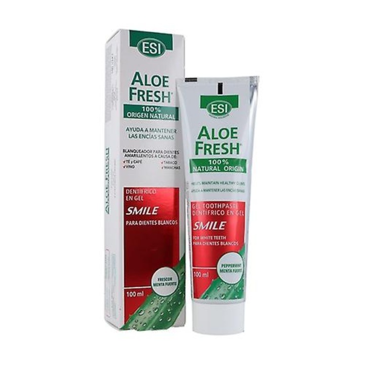 Aloe Fresh Smile fogkrém, 100 ml, aloe verával és algával, fluoridmentes, SLS-mentes