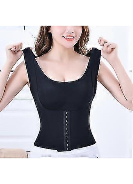 Sutien modelator 3 in 1, negru, material elastic, design U, suport spate