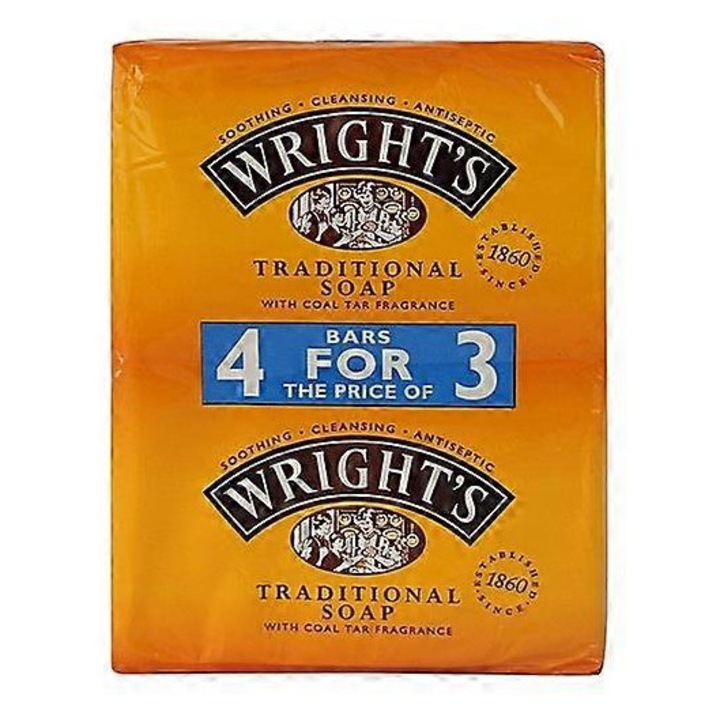 Сапун, 4 броя, с въглен, 100 г, черен