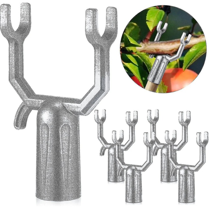 Set 6 suporturi metalice pentru copaci, 10x6cm, argintii