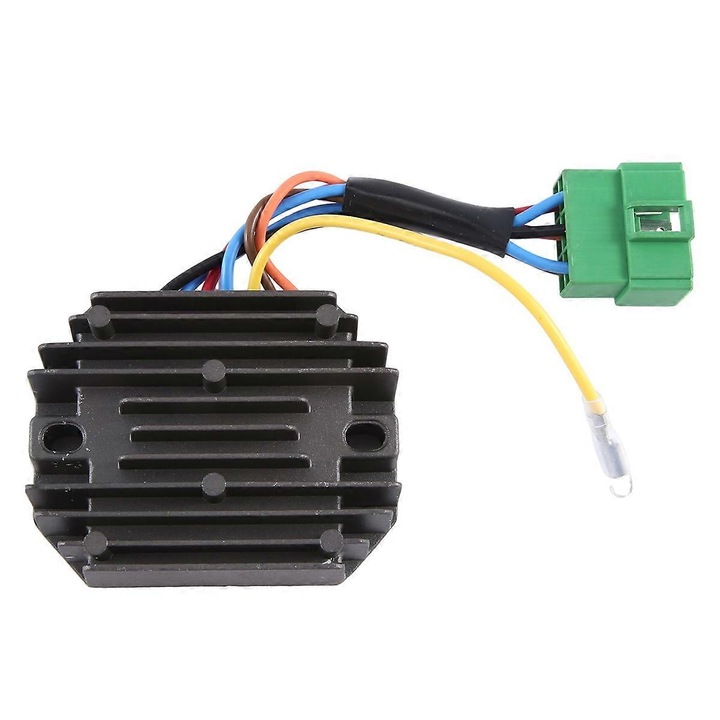 Regulator rectifier 12V 280W pentru Komatsu Yanmar 3TNE74 3D74E 3D68E, argintiu-gri, metal