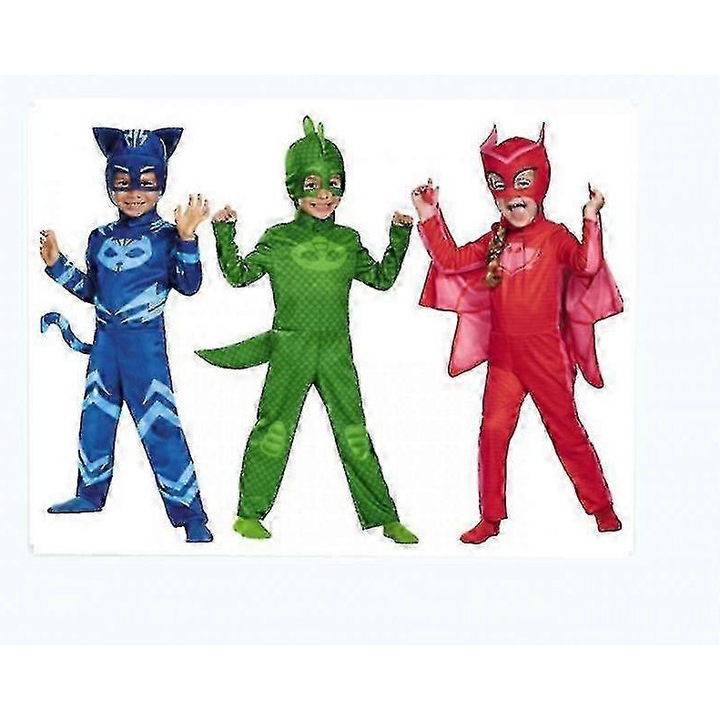Costum de cosplay pentru copii, bufnita, Catboy sau Gecko, verde, 130-140cm