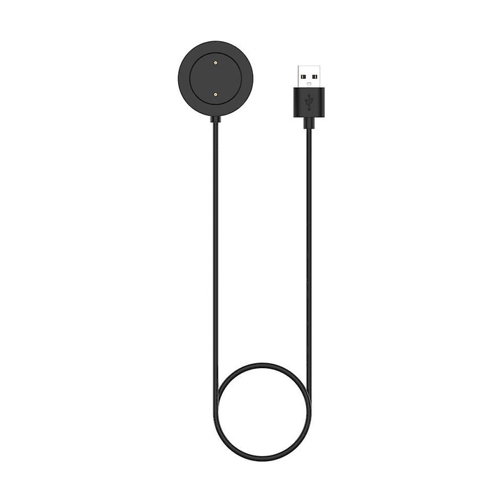Зарядно за часовник, Магнитно, За Xiaomi S1 Active, 1 м кабел за зареждане, Бяло и черно, Комплект от 1 бр.