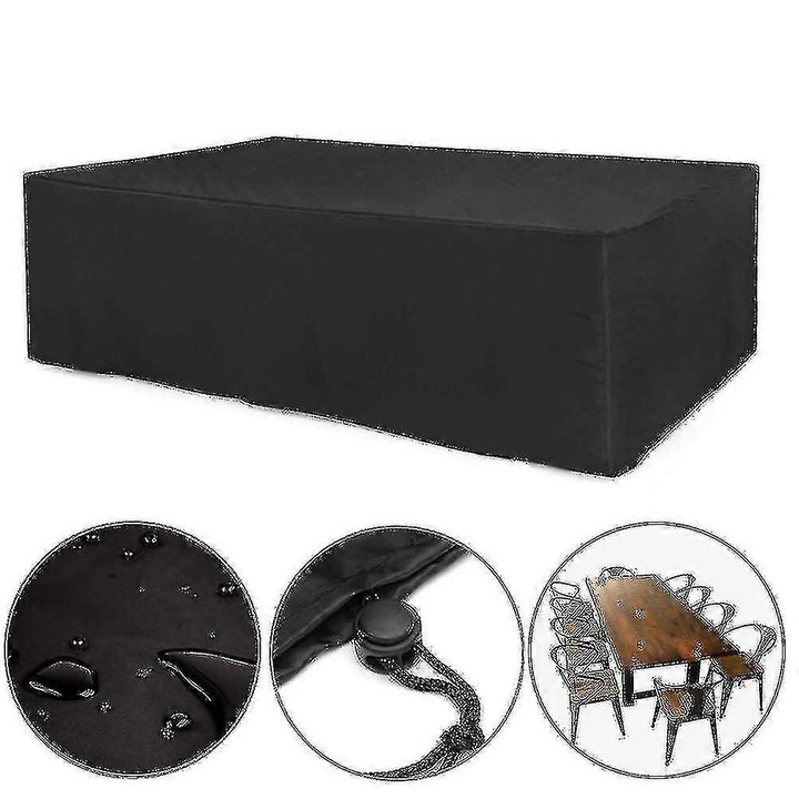 Покривало за градински мебели, 244x244x30 см, водоустойчиво, PVC материал, за защита от атмосферни влияния