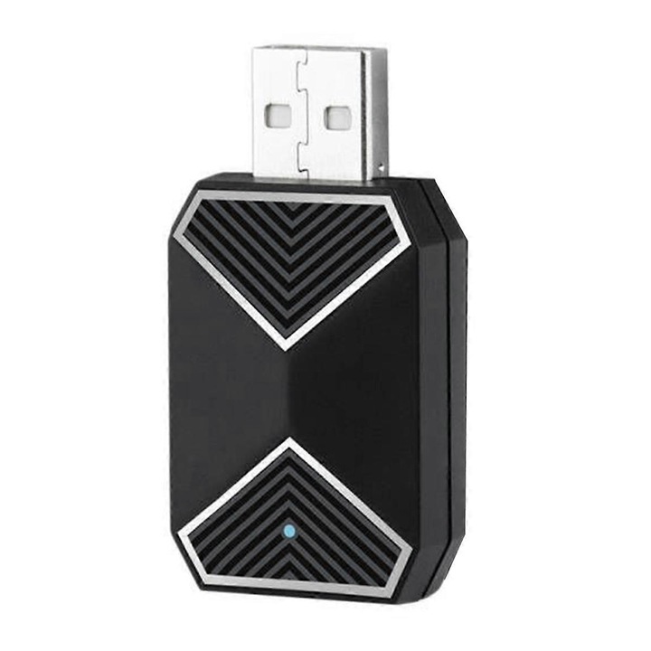 Adaptor Wireless CarPlay, 2 in 1, Bluetooth, WiFi, negru, pentru masini cu CarPlay original