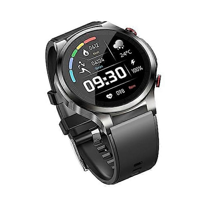 Sportóra glükózmonitorral, pulzusmérővel, fekete, 260mAh