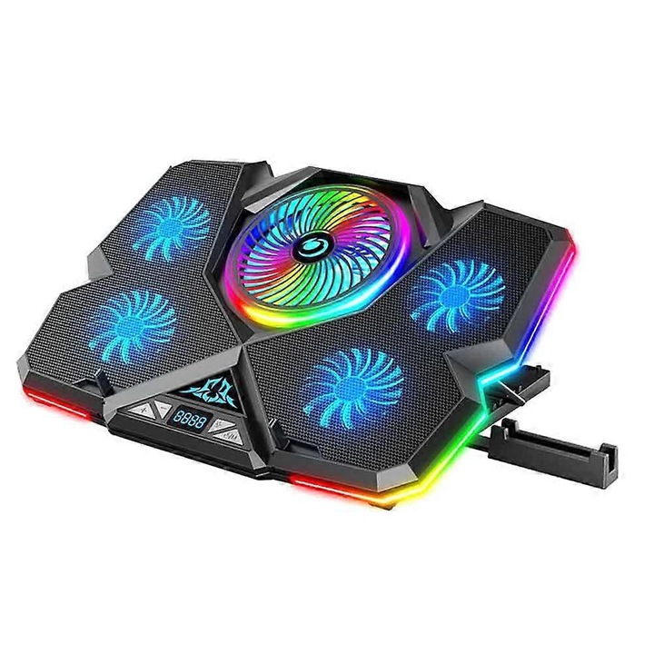 Racitor laptop, suport ajustabil, 2 porturi USB, pentru laptopuri 12.1-17.3 inch, multicolor