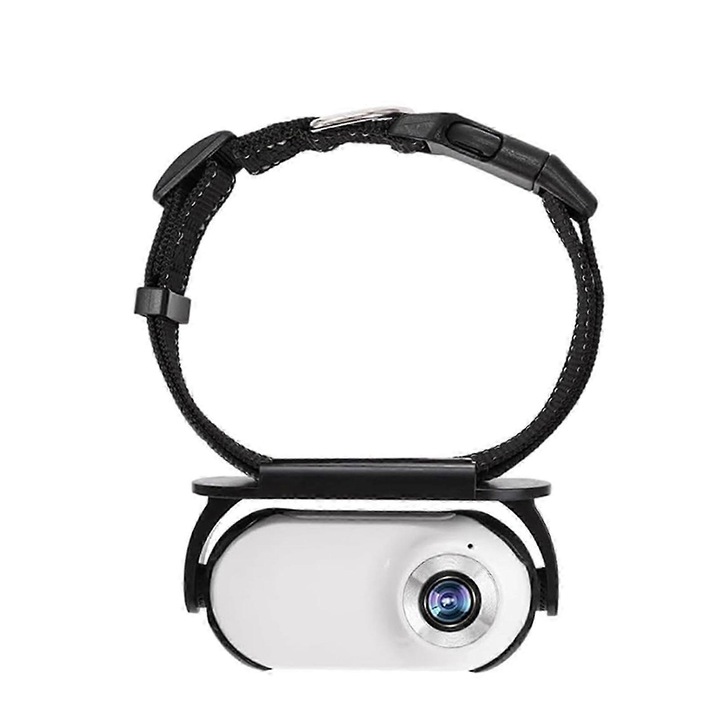 Zgarda cu camera pentru pisici si caini, 1080p, waterproof, dimensiuni 63.8x31x21mm, ajustabila pentru animale intre 7-54kg