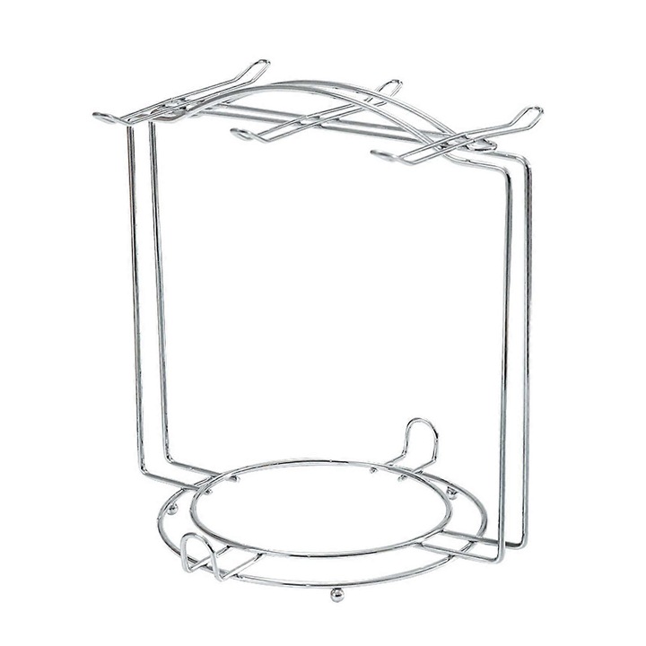 Suport cesti si farfurii din fier, 20cm, argintiu