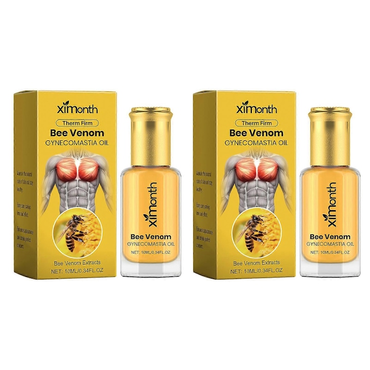 Укрепващо масло при гинекомастия, натурални съставки, 2 x 10 мл