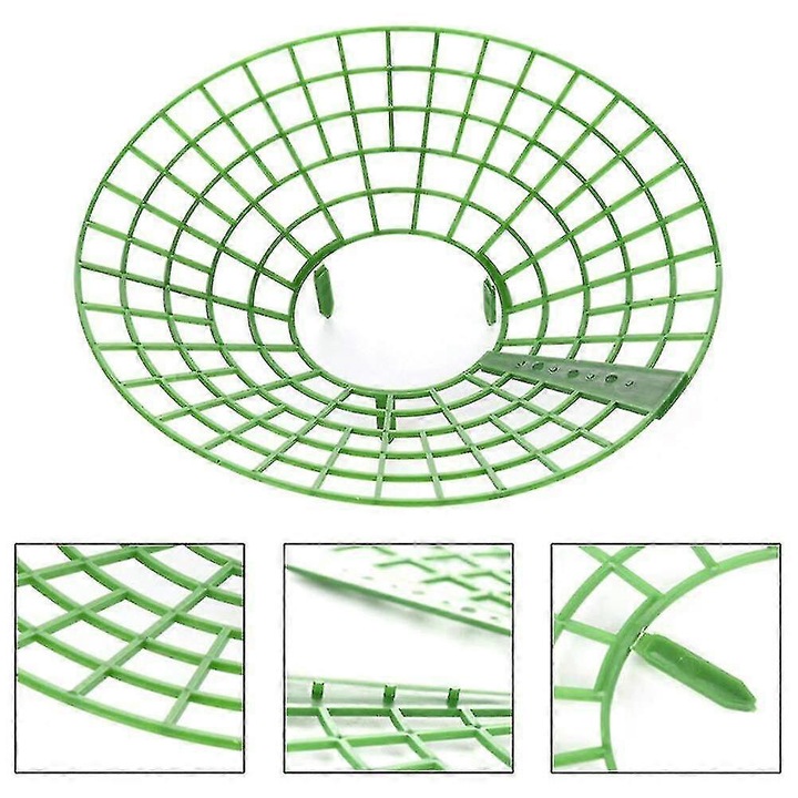 Suport pentru plante, 10 suporturi pentru balcon, material PP, dimensiuni compacte