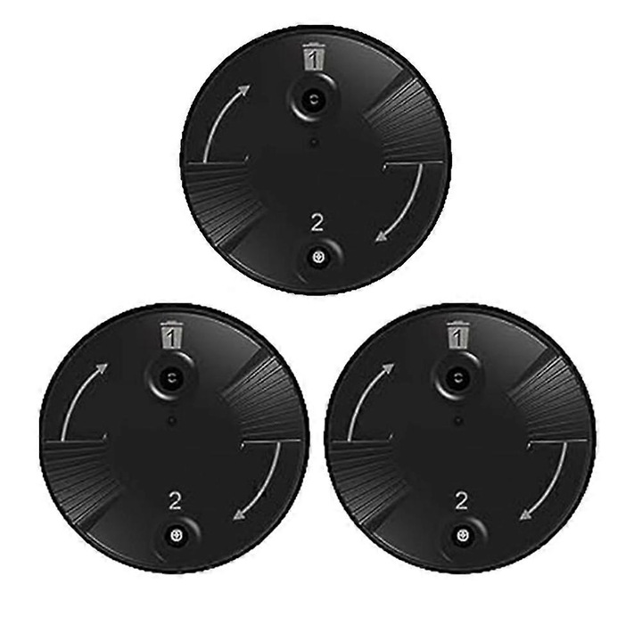 Set 3 filtre cerumen pentru aparate auditive, negru, plastic