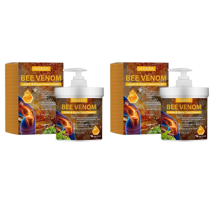 Crema de masaj pentru tratarea durerilor de gat si spate cu venin de albine, pentru uz extern, 2 bucati