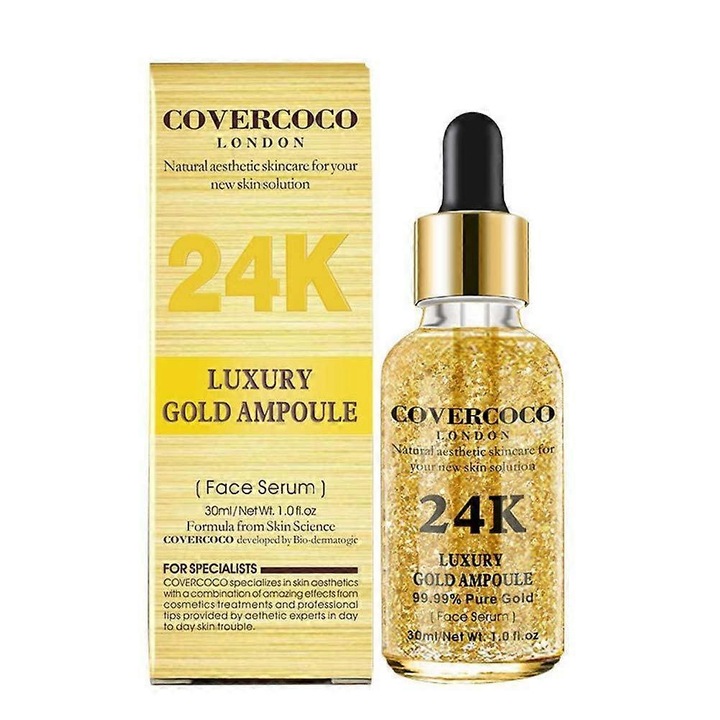 Ser 24K, anti-imbatranire, hidratant, pentru toate tipurile de ten, 30ml